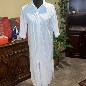 SHEIN linen button down dress